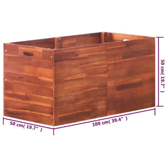 VidaXL Lit surélevé de jardin Bois d'acacia 100x50x50 cm