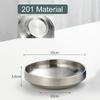 Flat 201/304 Stainless Steel Dish Plate Cooking Noodles Bowl Thickened Dinner Plate Seasoning For Kitchen Restaurant Tableware