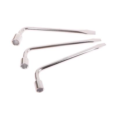 Araba Yedek Lastik Bijon Anahtarı - L Tipi Altıgen Baş 17/19/21Mm Oluklu Uçlu Lokma Tamir Aleti, Standart Lastik Anahtarı