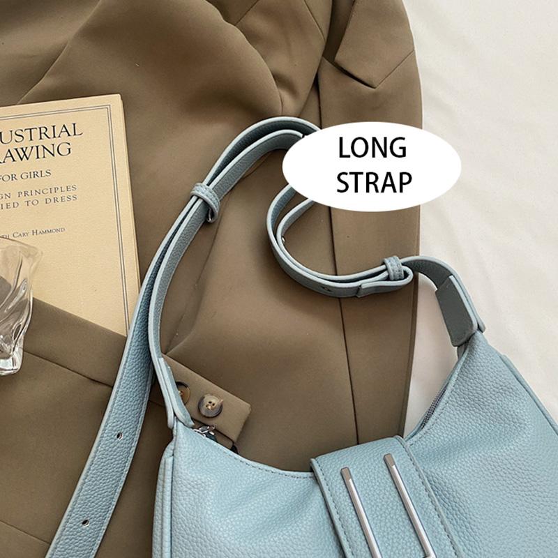 Fashion Solid Women's Shoulder Bag Artificial Leather Square Underarm Bags Ladies Handbags For Daily Used and Gift