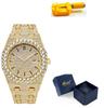 Missfox Watch Gypsy Star Diamond Set Men'S Quartz Watch Fashion Full Diamond Watch