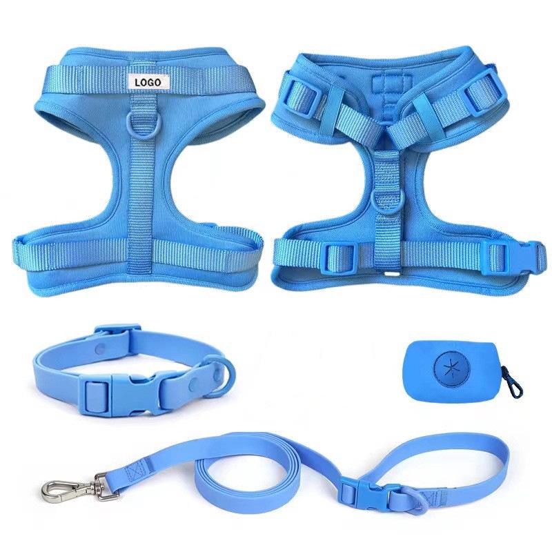 Macaron Color PVC Dog Collar & Leash Set - Soft & Comfortable