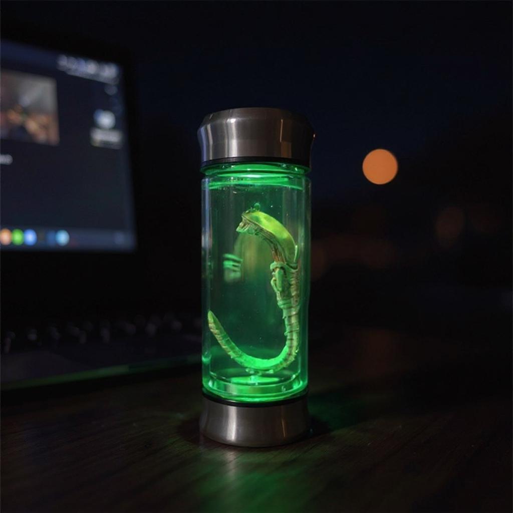 Alien Glow Tank Alien Specimen Face Hugger Embryo Pryskyřičné Řemeslo Filmová Rekvizita Výroba Domácí Dekorace
