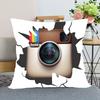 App Logo Youtube Pillowcase Bedroom Home Decorative Pillow Cover Square Zipper Pillow Cases Satin Soft Fabric 40X40Cm 45X45Cm