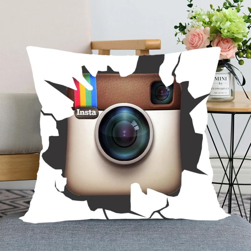 App Logo Youtube Pillowcase Bedroom Home Decorative Pillow Cover Square Zipper Pillow Cases Satin Soft Fabric 40X40Cm 45X45Cm