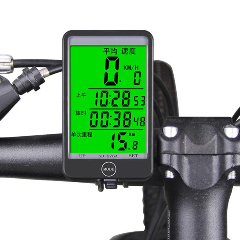 Fahrrad Tacho und Kilometerzähler Kabelgebundenes Fahrrad Cycling Computer Wasserdichte Fahrrad Stoppuhr Mit Großem Bildschirm Fahrrad Zubehör