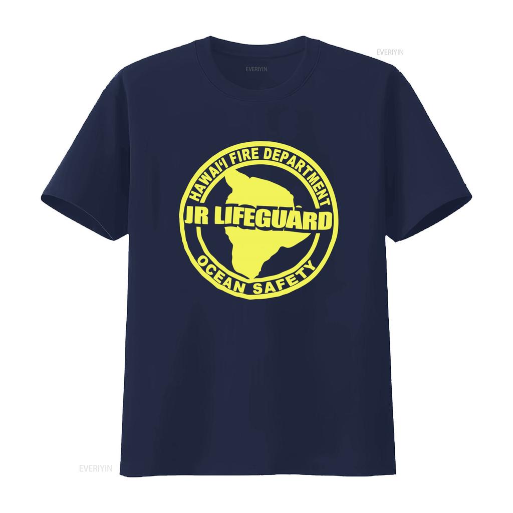 Hawaii Fire Department Jr Lifeguard Ocean Safety T Shirt for Casual Cool Design vintage Washed Slightly graphic Comfortable