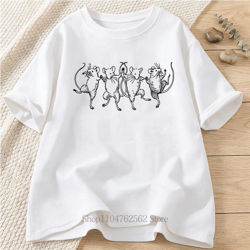 

Womens Clothing Dancing Rats Print TShirt Summer Funny Casual Fashion Funny Tops Harajuku ONeck Short Sleeve Tshirts L