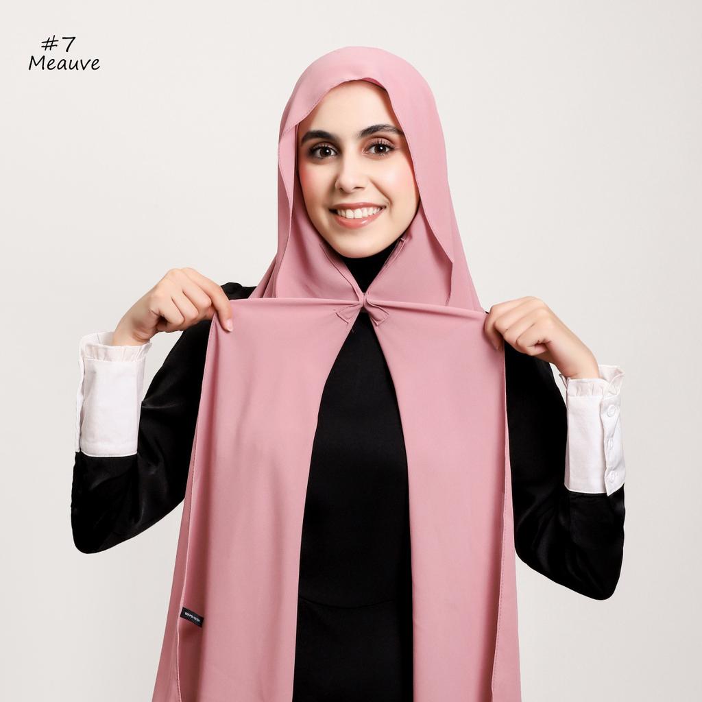 Premium Instant Medina Chiffon Hijab With Bulit-In Magnets Easy To Wear Scarf Shawl Headwrap With Undercap For Muslim Women