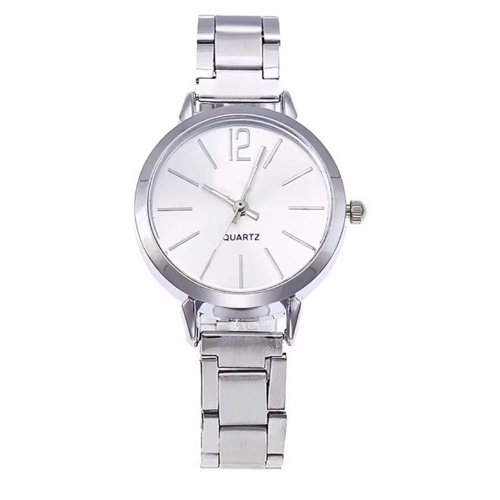 Fashion Roman Numeral Women's Watch & Bracelet Set with Diamond Inlay