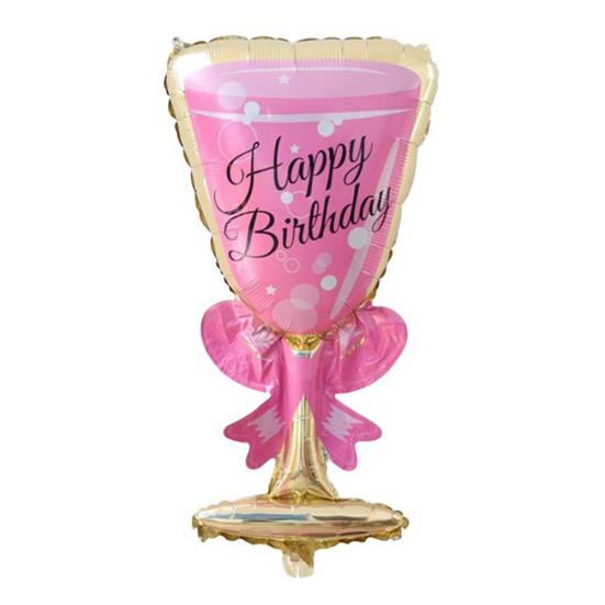 Champagne Bottle Glass Foil Balloons Happy Birthday Wedding Party Decor Gift