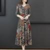 "034 Women's Long-Sleeved Loose Dress, Autumn Korean Style, Fashionable Belly-Covering Design"