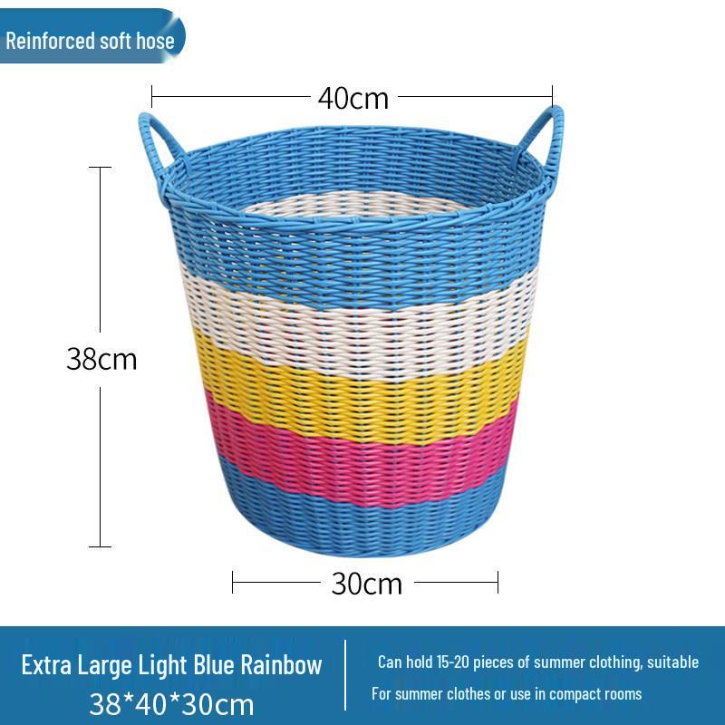 Lux Woven Rattan Laundry Basket - Elegant Clothes Storage Solution