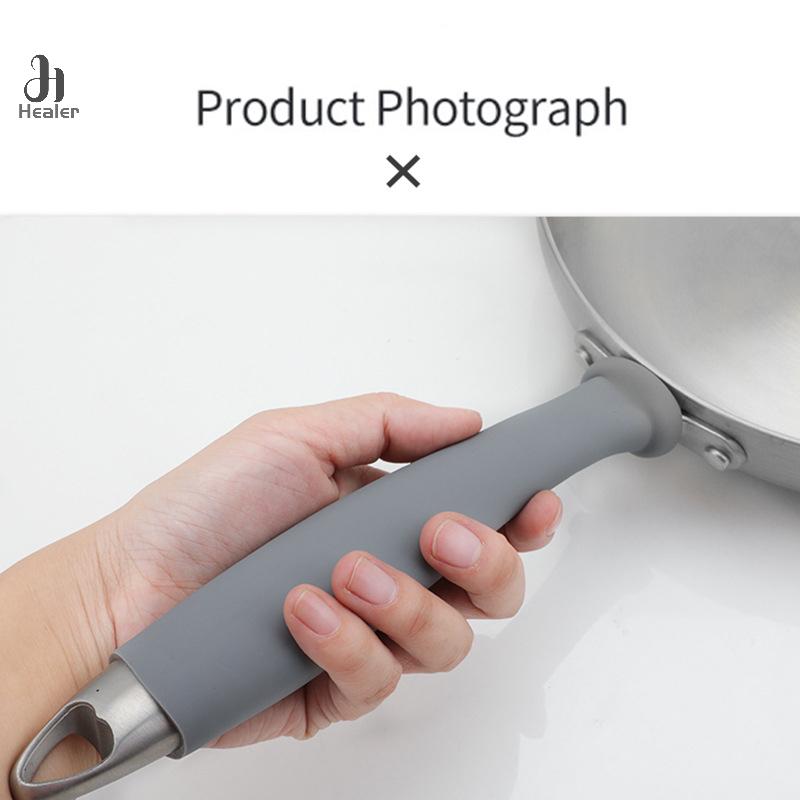 Ochrona przed poparzeniem Uchwyt do garnka Odporna na ciepło Pokrowiec Nowy Ochraniacz na patelnię Uchwyt do gorącego uchwytu Rękaw Gumowy rękaw na uchwyt do garnka