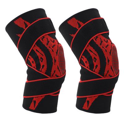 2 Stück Elastische Knie-Kompressionsmanschette Atmungsaktive Sport-Kniebandage für Männer und Frauen Basketball LaufenM