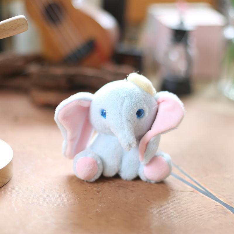 Adorable Lindo Llavero Juguete de Elefante de Peluche Suave Relleno Colgante para Bolso Muñeca