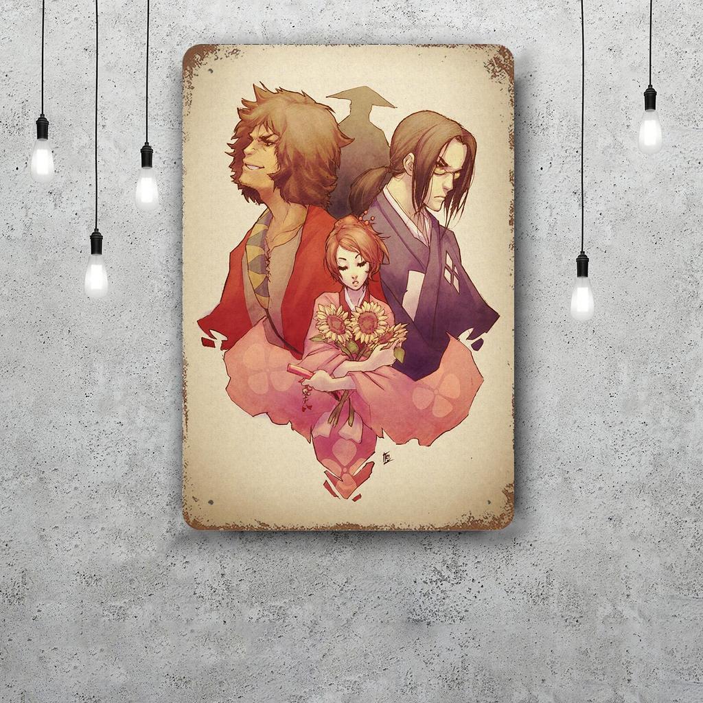 samurai champloo Decor Vintage Metal Signs Tin Signs Captain Poster Decor for Bar Pub Club Man Cave Wall Decoration