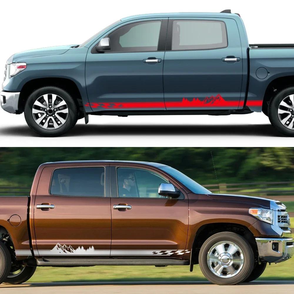 2PCS Pickup Car Door Side Stickers Waterproof Vinyl Decals Car Body Styling Decoration Stickers Accessories For Toyota Tundra