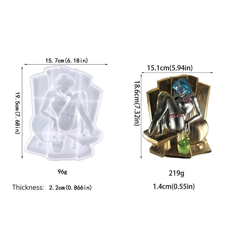 Sensual Half-Body Naked Female Sculpture Mold Soft Silicone Mold for Lifelike Figurines and Unique Craft Accessories