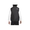 Nike Swoosh Logo Printed Stand Collar Zipper Casual Down Vest Kids Vests Black FV2520-010