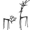 Juledekorationer Sorte Rensdyrstatuer Moderne Legerings Julefigurer Elegante Indendørs Feriedekoration Bordpynt Jul