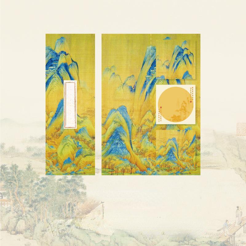 Bloc de notițe în stil chinezesc retro de 60 de coli Vintage peisaj Scenarii Personaje Scrapbooking Bloc de notițe Încântător de note lipicioase Student