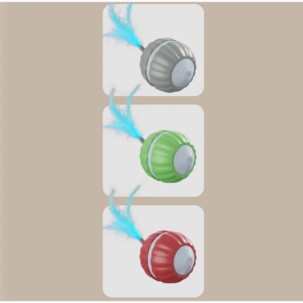 Soft Light Automatic Rolling Ball 2 Tails Smart Cat Teasing Balls  Interactive Play
