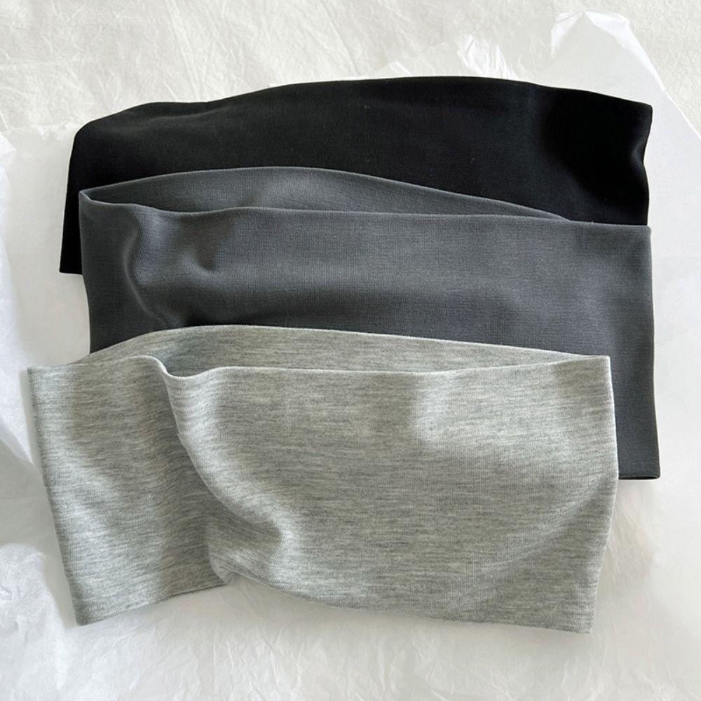 Knit Cotton Elastic Headband Sweat Absorbing Sports Hairband Fashion Wide Knitted Headband  Kids