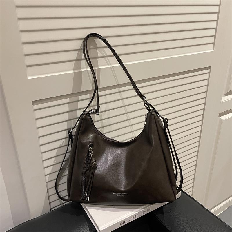 

2025 Women s Retro Large Capacity Backpack & Crossbody Tote 31x12x26