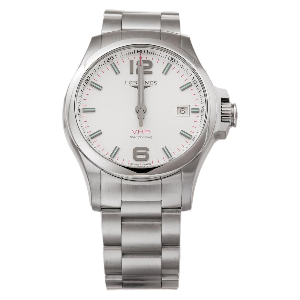 Longines Conquest V.H.P. Quartz Watch - Sapphire Crystal Series, Model L3.726.4.76.6, Silver Dial, Men's