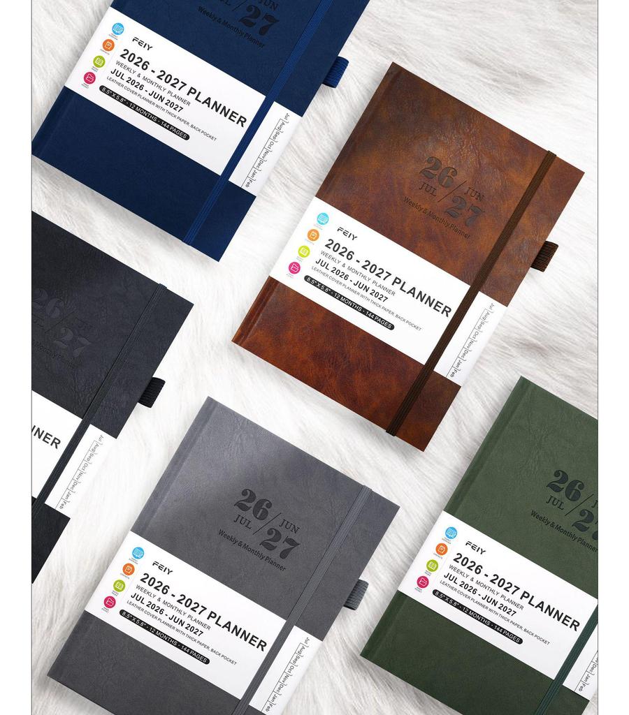 A5 English Efficiency Weekly Planner 2026-2027: Custom Logo Notebook