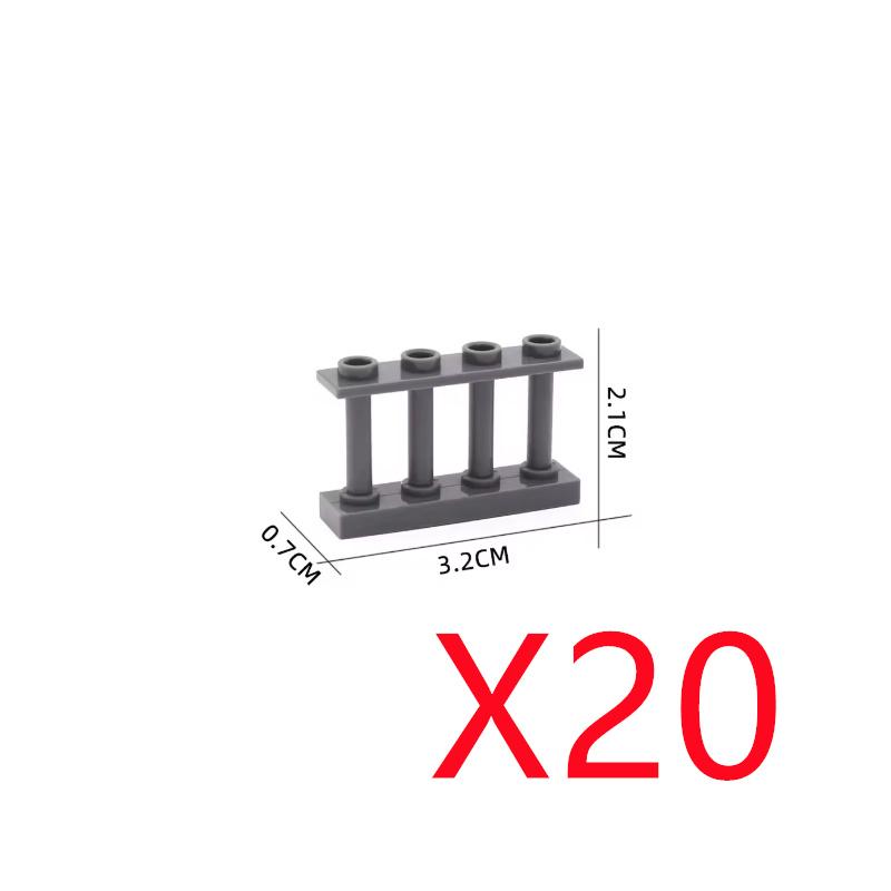 MOC City Architecture Building Blocks Basic Accessories Fences Stairs Houses Gardens Tree Trunks Bricks Compatible Toy Gift X031
