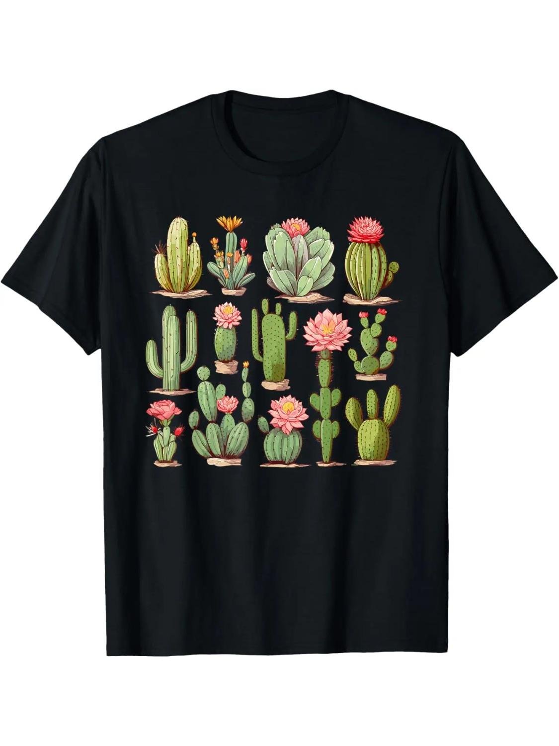 

Cactus Lover Gardener Cactus Shawl Womens Tshirt Printed Original Design Gift Tshirt Y2k Short Sleeve Womens Clothing Y2K Top S