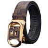 Men's Genuine Leather Automatic Buckle Belt - Korean Style, Trendy, High-grade, Fashionable Waistband for Middle-aged and Young