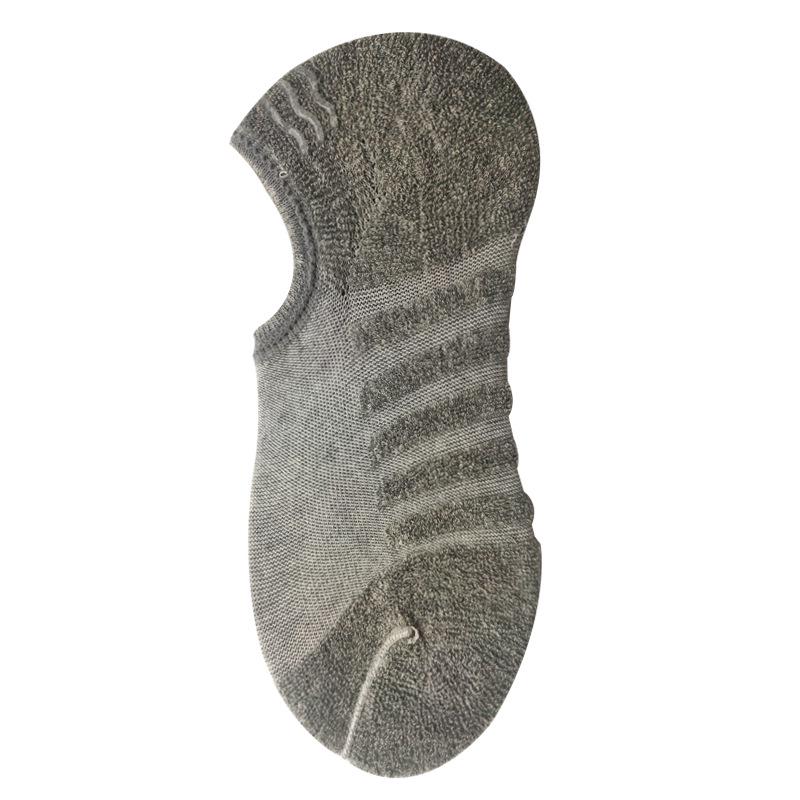 

Men s Thick, Breathable Sports Socks - Anti-slip, Sweat-absorbent, Short Tube, Solid Color One Size серый