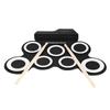 Tragbares digitales elektronisches Roll-Up-Drum-Set in kompakter Größe, 7 Silikon-Drum-Pads, Stromversorgung über USB