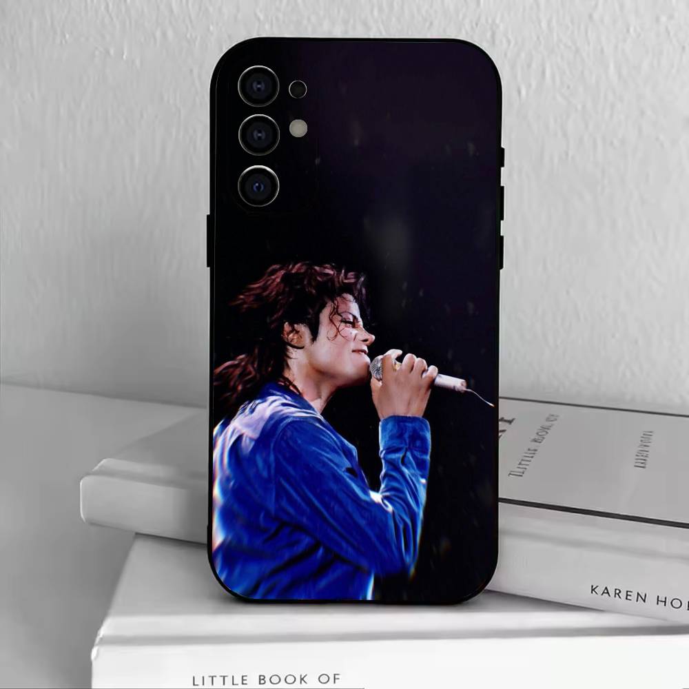 MJ-Michael Jacksonův Kryt na telefon Černý Silikonový Měkký Pro Samsung S25,S24,S21,S22,S23,S30,Ultra,S20,Plus,Fe,Lite