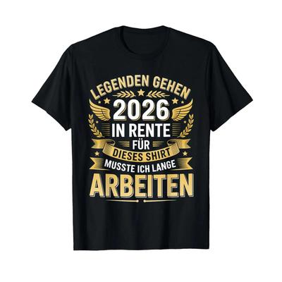 T Shirt with GerUnisex Text Rentner eine Legende geht in Rente  vintage Washed Stylish Top For Everyday Wear graphic Unisex