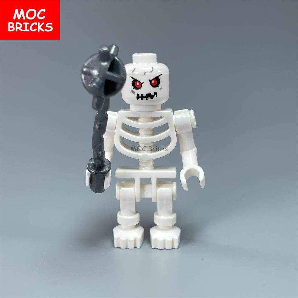 Einzelne MOC Steine DIY Dunkler Bote Magiergruppe Skelett Schädel Bausteine Figur Puppen Spielzeug für Kinder Geschenke