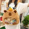 Zipper Bag Transparent Doll Bag Shoulder Bag Anime Backpack Portable Capybara Itabag  Gift