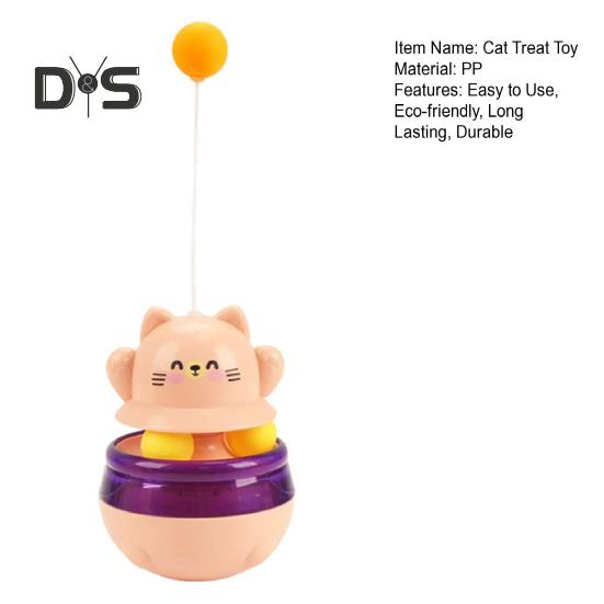 Zabawka dla kota Dystrybutor smakołyków z 3 kulkami Ekologiczny Bezpieczny w użyciu Tumbler Interaktywna piłka Układanka dla kota Podajnik Akcesoria dla zwierząt