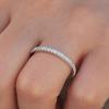 Bagues de Couple 'Trois Héros' Très Populaires: Bague simple rangée de diamants pour femme, Bijou de main plaqué or.