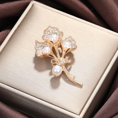 Brooch Female Alloy Corsage Light Luxury Niche Diamond Fixed Anti-light Pin Jewelry