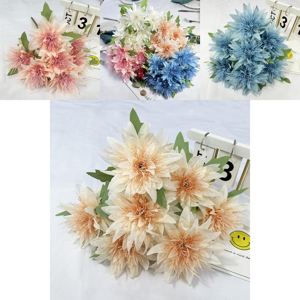 Simulated 7 Heads Multiple Petals Lily Bouquet Artificial Flower For Event Decorations And Home Styling