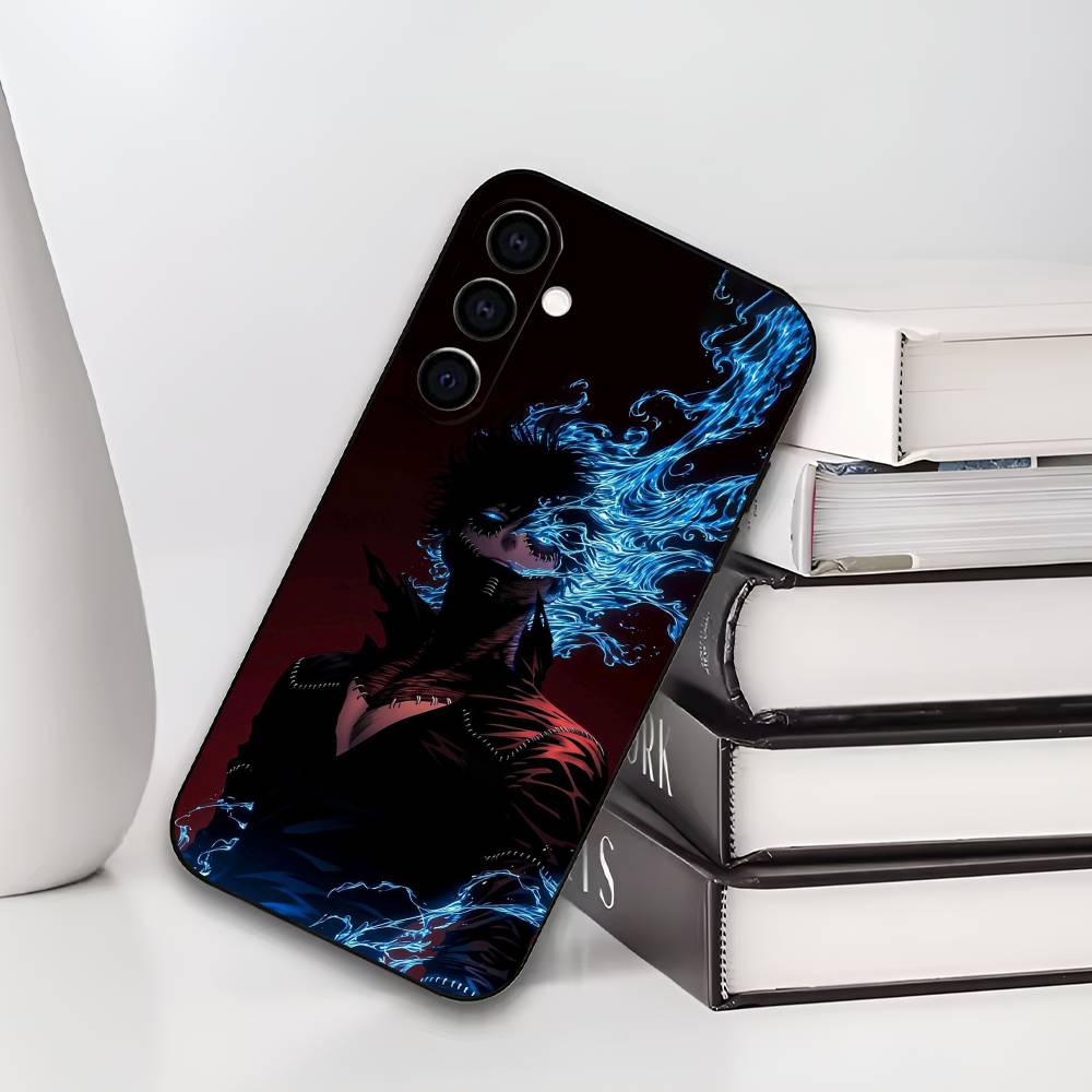 D-Dabi Blueflame T-Toya Todoroki Phone Case For Samsung Galaxy A73,A72,A71,A70,A53,A52,A51,Soft Silicone Black Cover