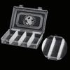 60Pcs/Set Double Buckle Design Round Coin Collection Holder Containers Capsule Professional PS Transparent Coin Storage Box