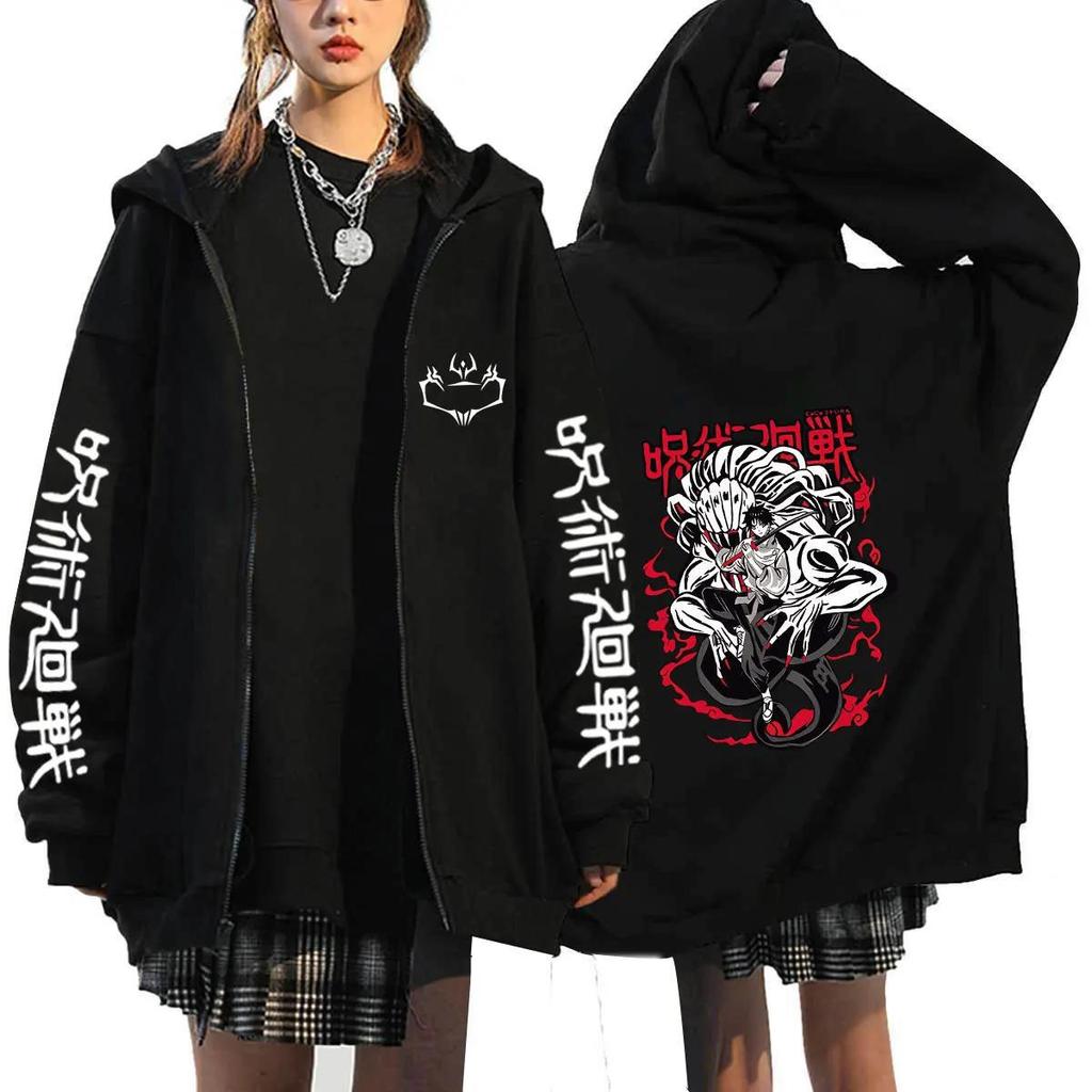 Autumn Zip Up Jacket Anime Jujutsu Kaisen Zip Hoodie