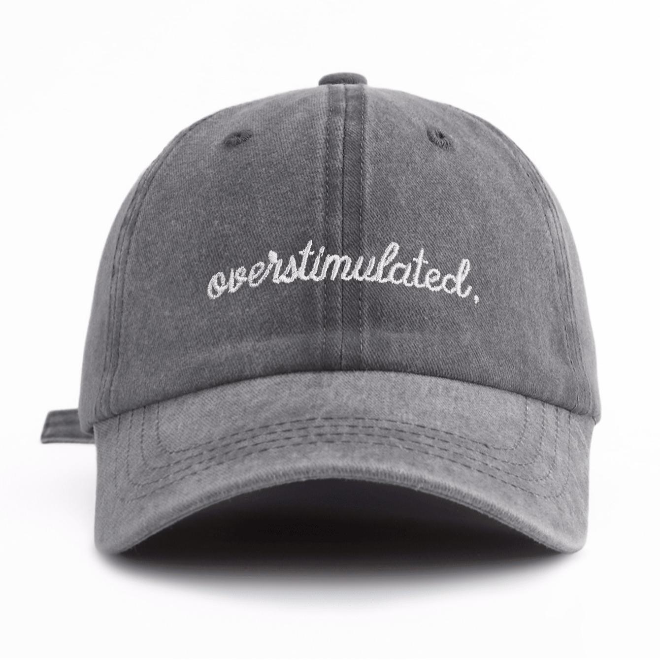 

1 Pc Overstimulated Embroidered Washed Baseball Cap Classic Casual StylishPerfect Gift For Families And Friends