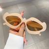 Vintage Flower Women Sunglasses  New Stylish Irregular Shape Gradient Shades Trendy Luxury Brand Design Party Eyewear