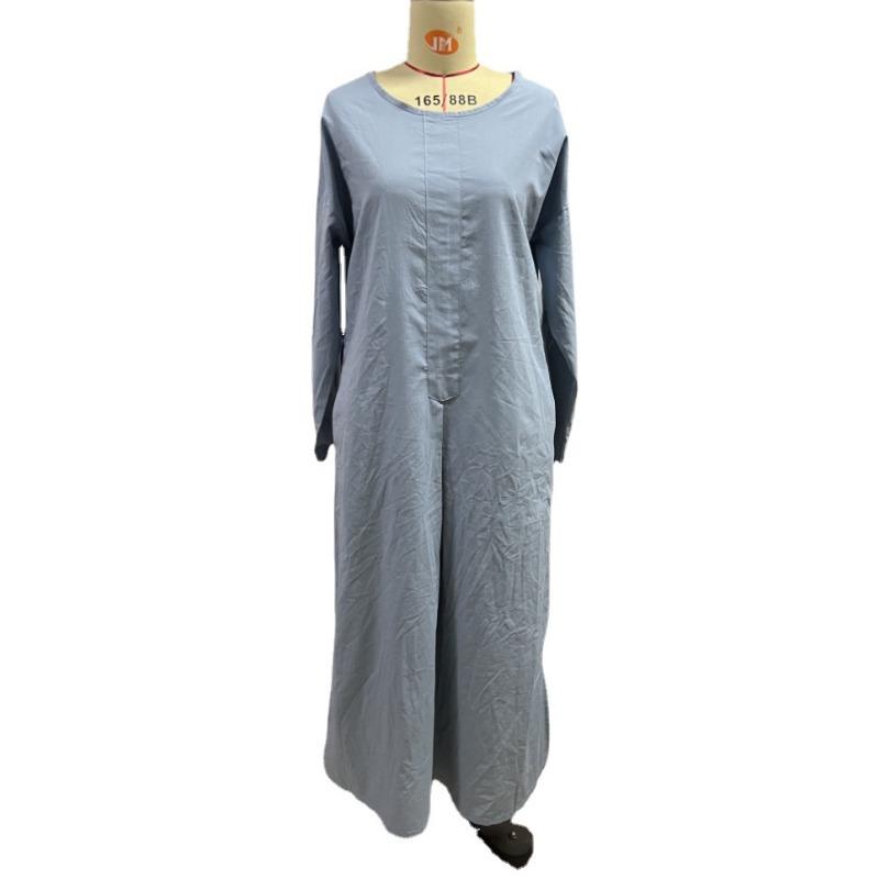 

Women s cotton and linen loose dress XXXL